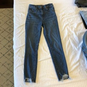 Raw hem A&F jeans